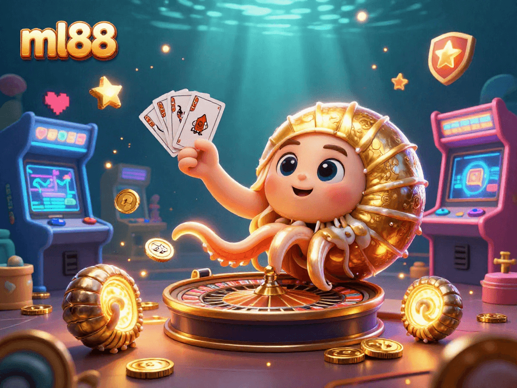 Spin the thrill of ml88 in an underwater casino wonderland with vibrant gaming elements.