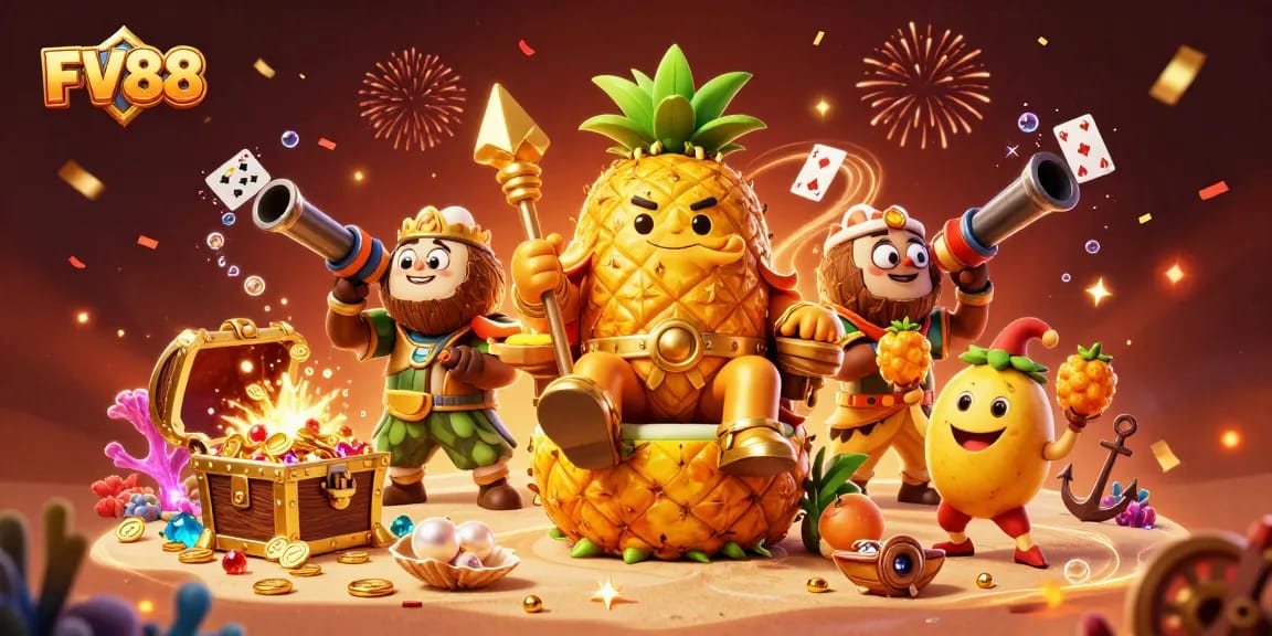 Experience thrilling gameplay at FV88 with colorful characters and exciting casino elements.