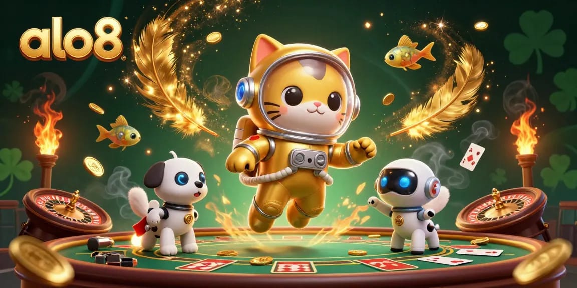 Experience engaging games with alo8, featuring dynamic characters in a vibrant casino universe.