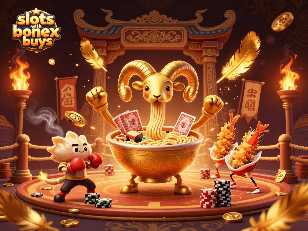Engage with slots with bonus buys featuring vibrant 3D illustrations of joyous characters in a dynamic casino setting