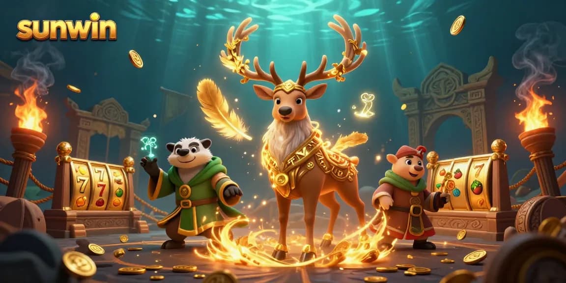 Reveal thrilling wins with sunwin's vibrant casino adventures in a captivating 3D fantasy scene.
