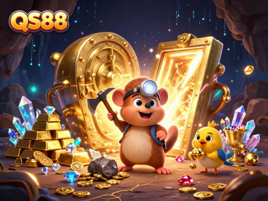 Experience thrilling adventures at QS88, where the treasure hunter explores vibrant gems and golden rewards.