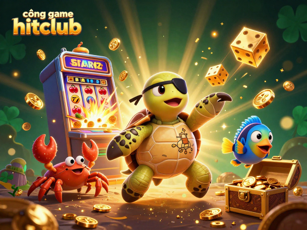 Experience the thrill at cổng game hitclub with vibrant characters and immersive casino elements.