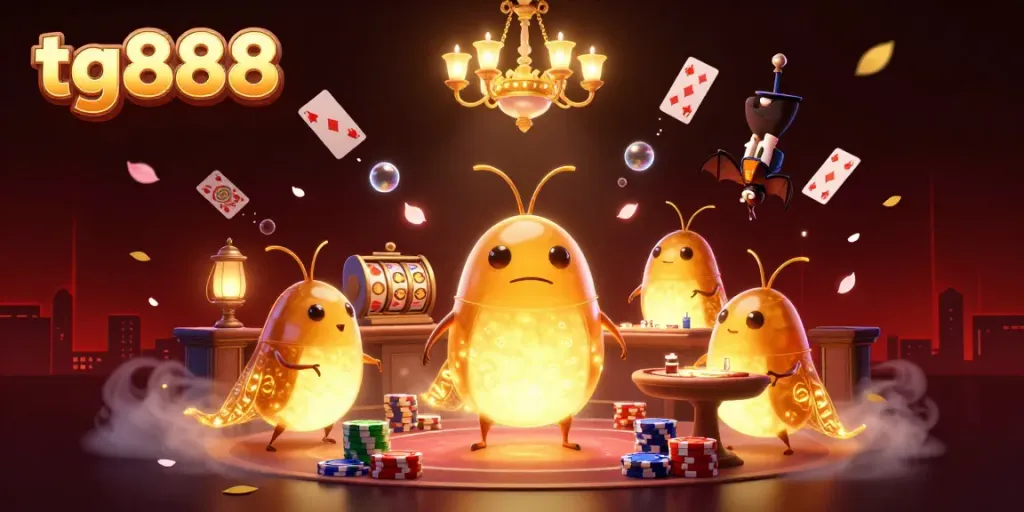 Experience an enchanting casino adventure with tg888 glowworms lighting up the scene as players enjoy vibrant games.