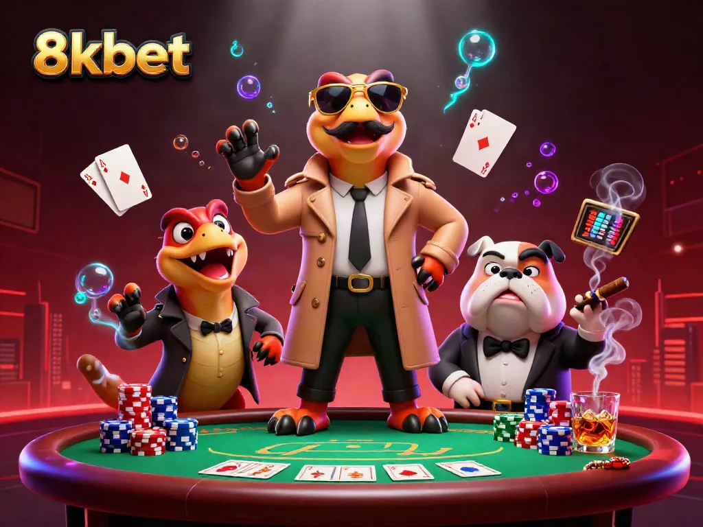 Experience thrilling action at 8xbet with raptors in disguise and vibrant casino elements.