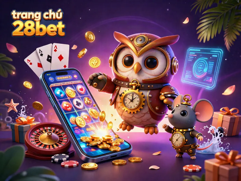 Enjoy thrilling gameplay at trang chủ 28bet with our cartoon owl and lively casino elements.