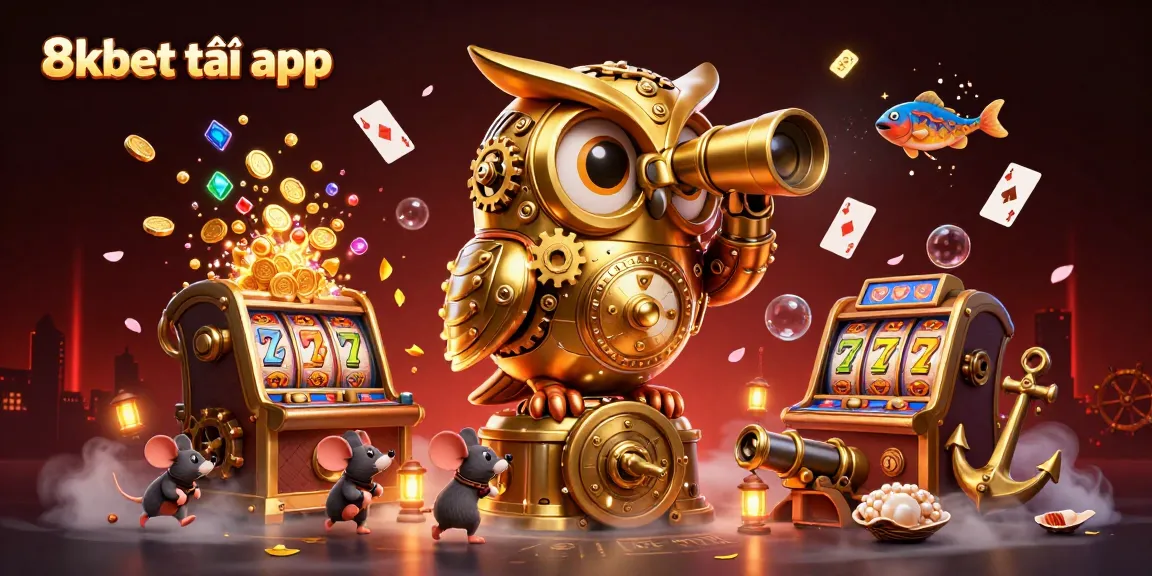 Experience the excitement of the 8xbet tải app in a vibrant 3D casino scene filled with dynamic gaming elements.