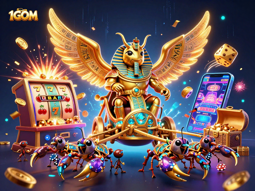 Engage in thrilling slot gaming at 1GOM with dynamic golden characters and jackpot rewards.