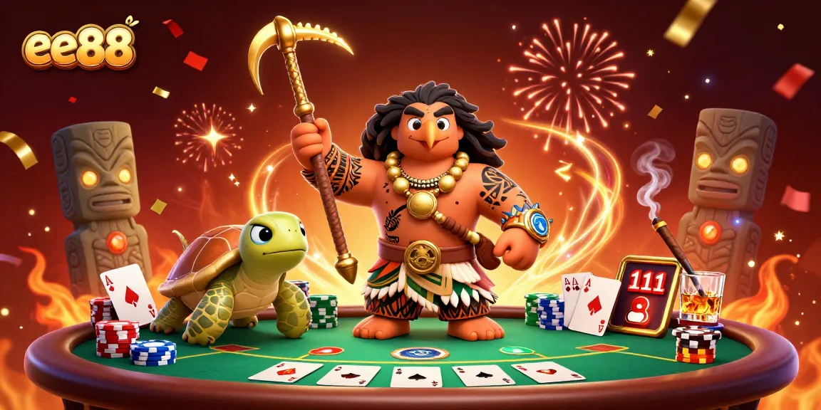 Engage with thrilling ee88 poker games featuring a demigod in vibrant casino atmosphere.