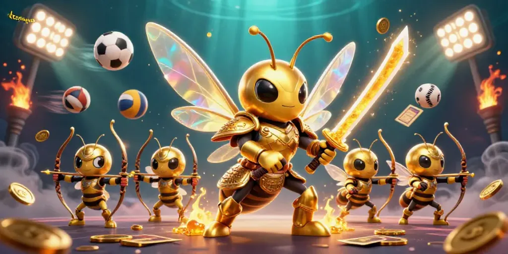 Experience the excitement of sports betting with keonhacai5 as golden hornet warriors engage in a thrilling battle.
