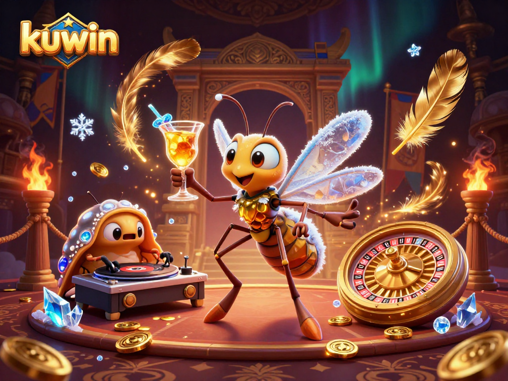 Experience thrilling gameplay at kuwin, showcasing a unique casino atmosphere with dynamic characters and elements.