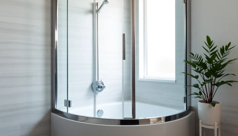 Die duschkabine 80x80 in einem modernen Badezimmer mit eleganten, klaren Linien und Chromdetails präsentieren