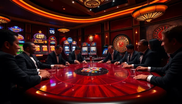 Experience high-stakes poker thrills at https://sky88.at/ with elegant players and vibrant casino visuals.