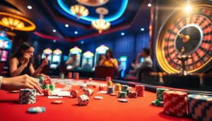 Experienced gamblers enjoy vibrant gameplay at the table with 'vào lưới' excitement.