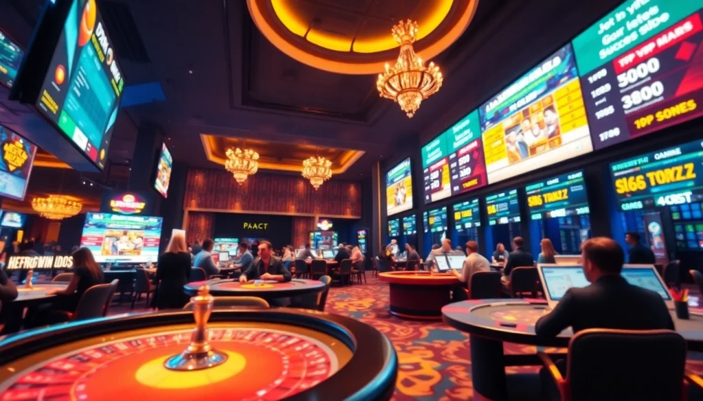 Engaging casino scene highlighting online betting excitement at luck8win.live.