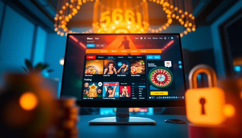 S666.nyc showcases a vibrant online gambling interface with casino games, emphasizing security and luxury.
