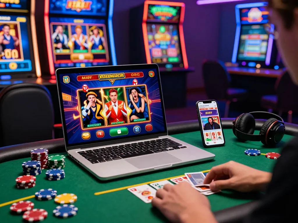 Engaging online gaming scene highlighting the rikvip casino experience with players immersed in games.