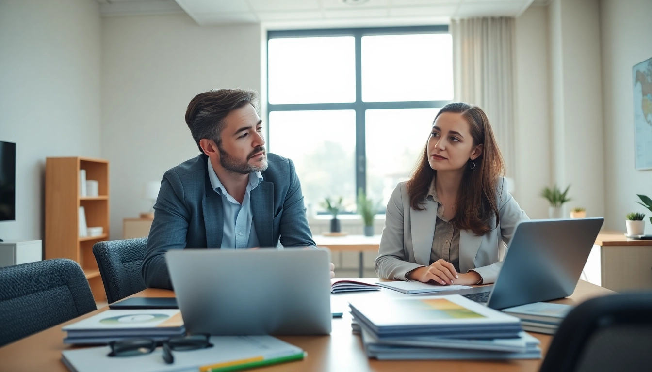 People exploring their ideal career options in an inspiring office environment.
