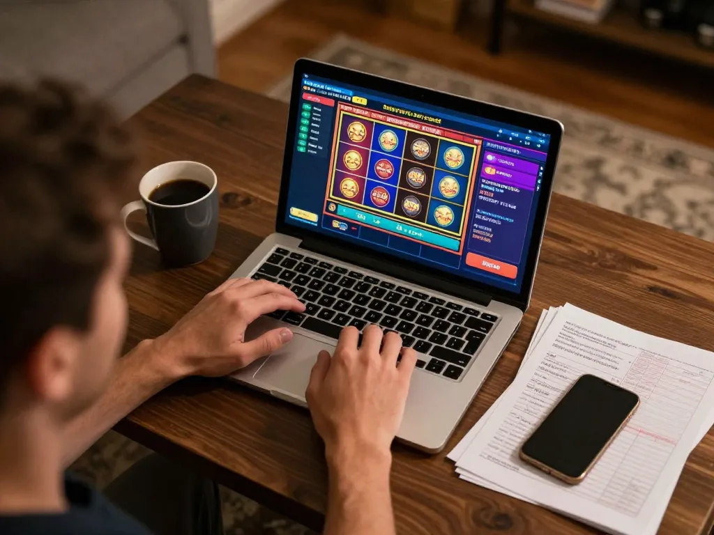 Engaging with Win68 platform, player strategically managing bets on an online casino.