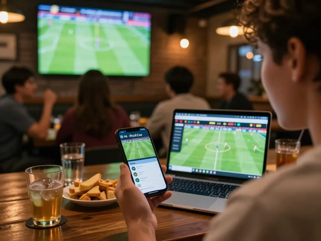 Kèo Nhà Cái updates shown on smartphone during an exciting live sports match