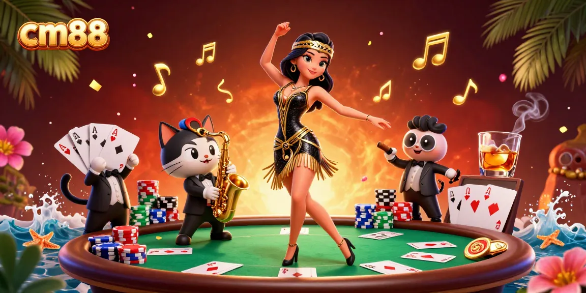 Experience the excitement of cm88 casino with captivating gaming scenes and vibrant characters.