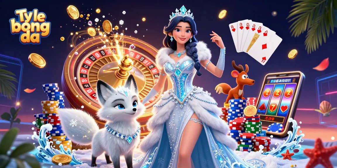 Bet on Ty le bong da with stunning visuals of gaming enhancements, cascading coins, and interactive elements.