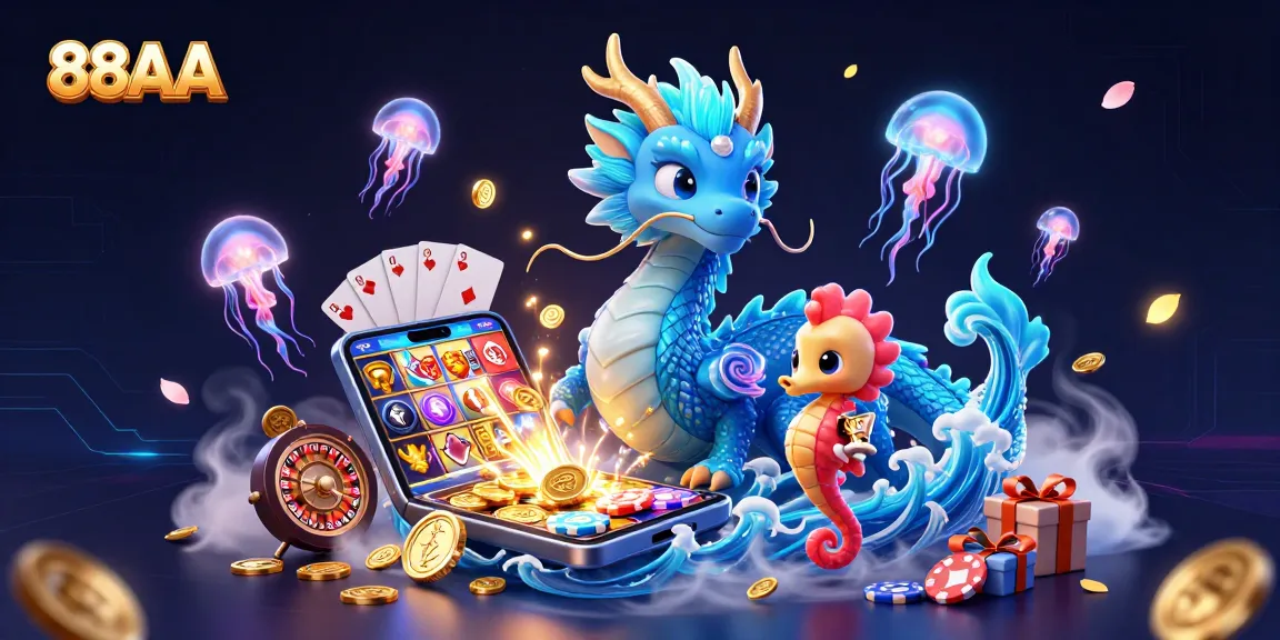 88AA captivates players with vibrant 3D dragon and gaming elements, showcasing thrilling online gambling.
