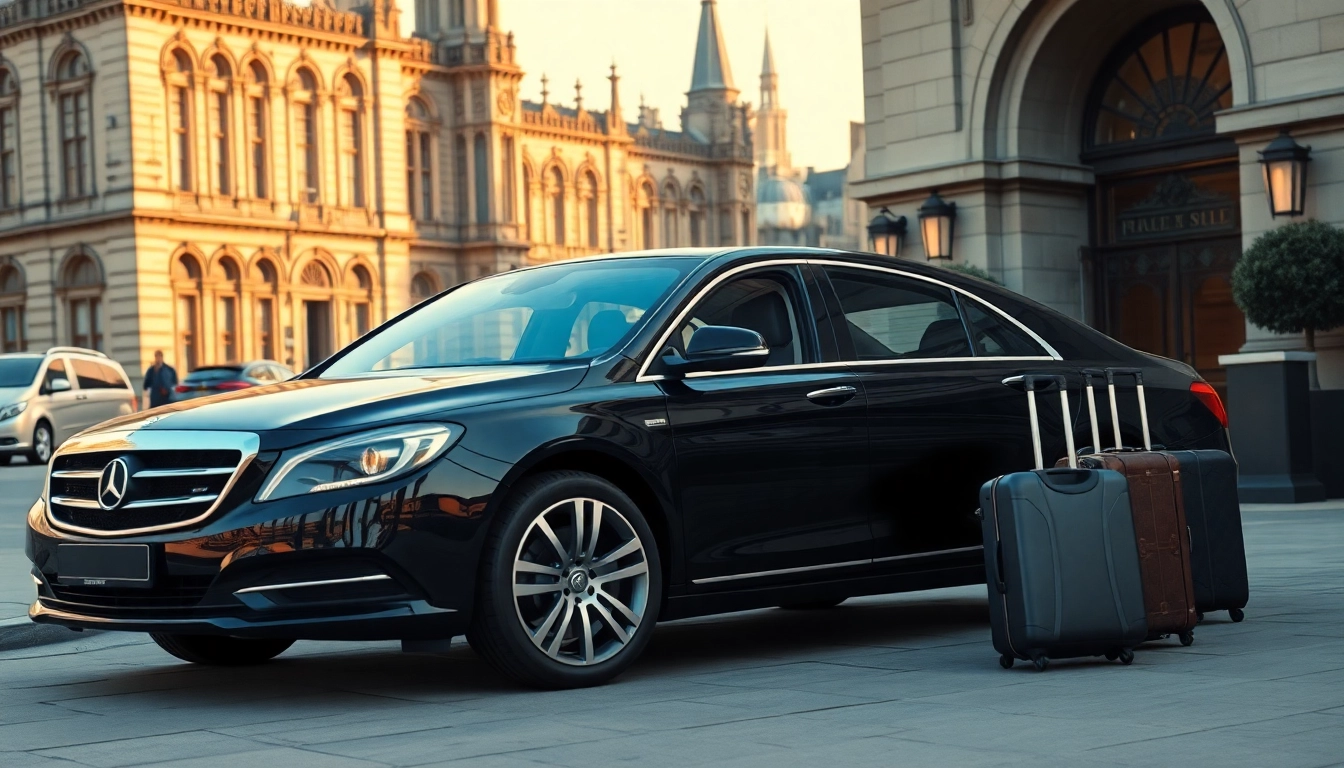 Experience premium Chauffeur Services Nottingham with an elegant chauffeur ready by a luxury vehicle.