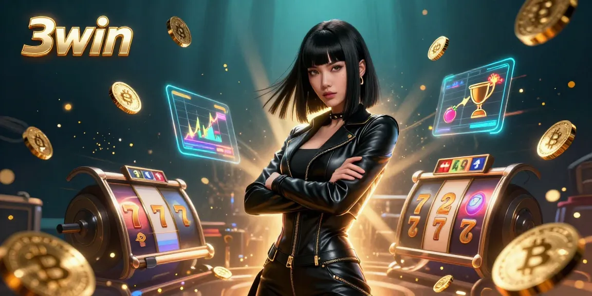 Experience thrilling casino action with 3win as the stunning Asian woman showcases powerful gameplay in a vibrant, dynamic scene.