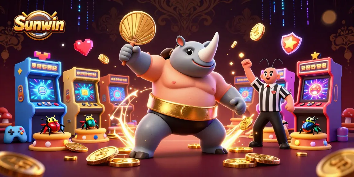 Sunwin offers exciting jackpot opportunities with colorful arcade games and vibrant casino elements.
