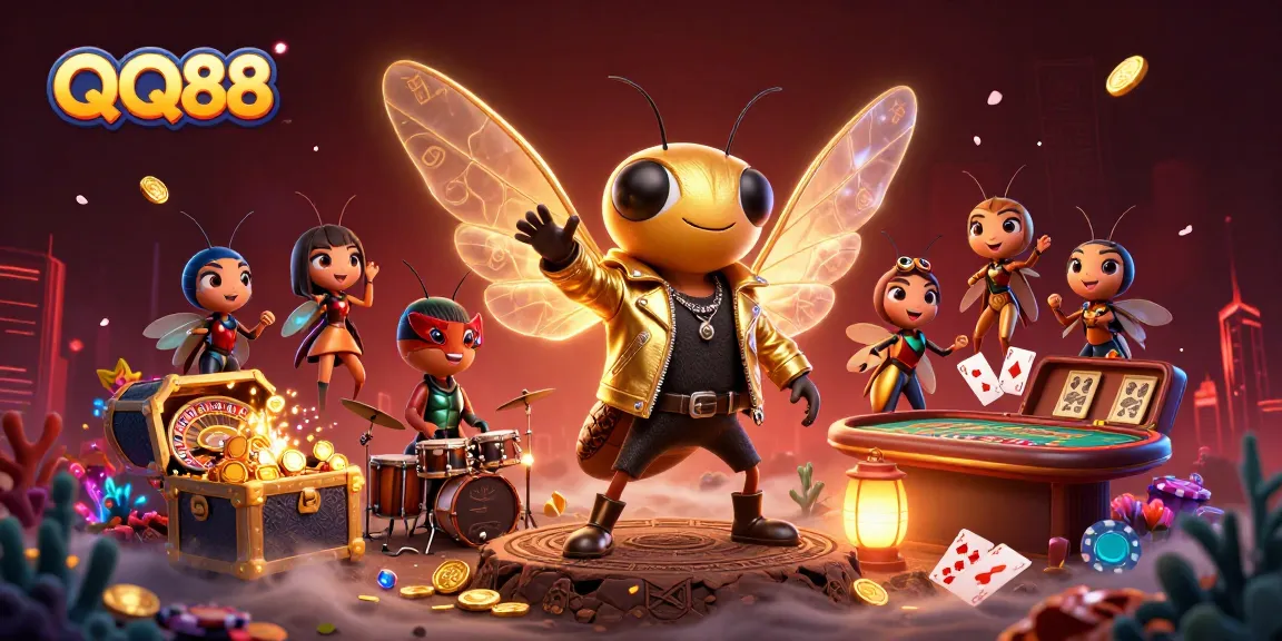 Engage with QQ88's thrilling live casino experiences featuring dynamic gameplay and colorful characters.