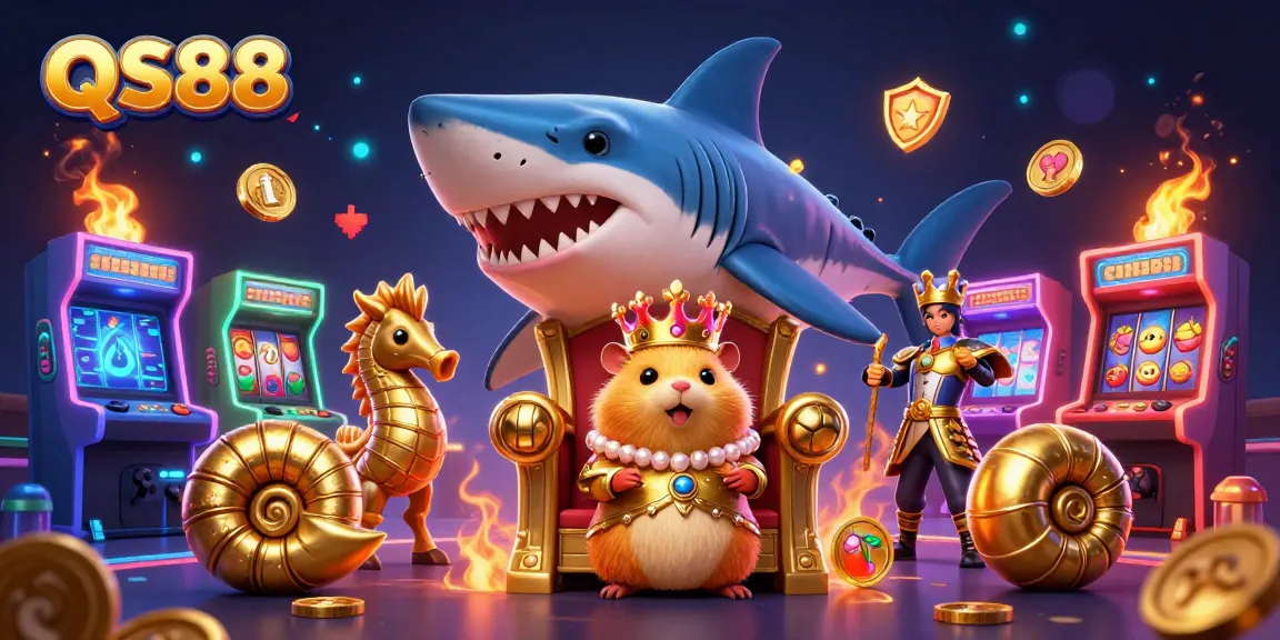 Engage in exciting gameplay at QS88 with vibrant slot reels and gaming elements.