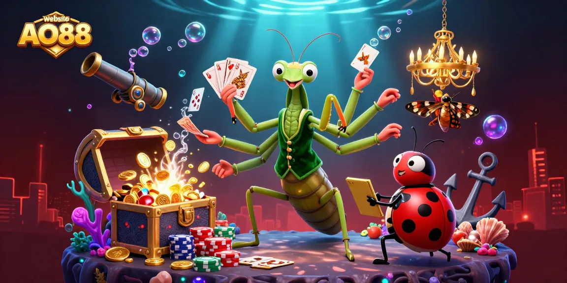 Experience thrilling gameplay at website AO88 with a vibrant casino scene featuring engaging characters and dynamic game elements.