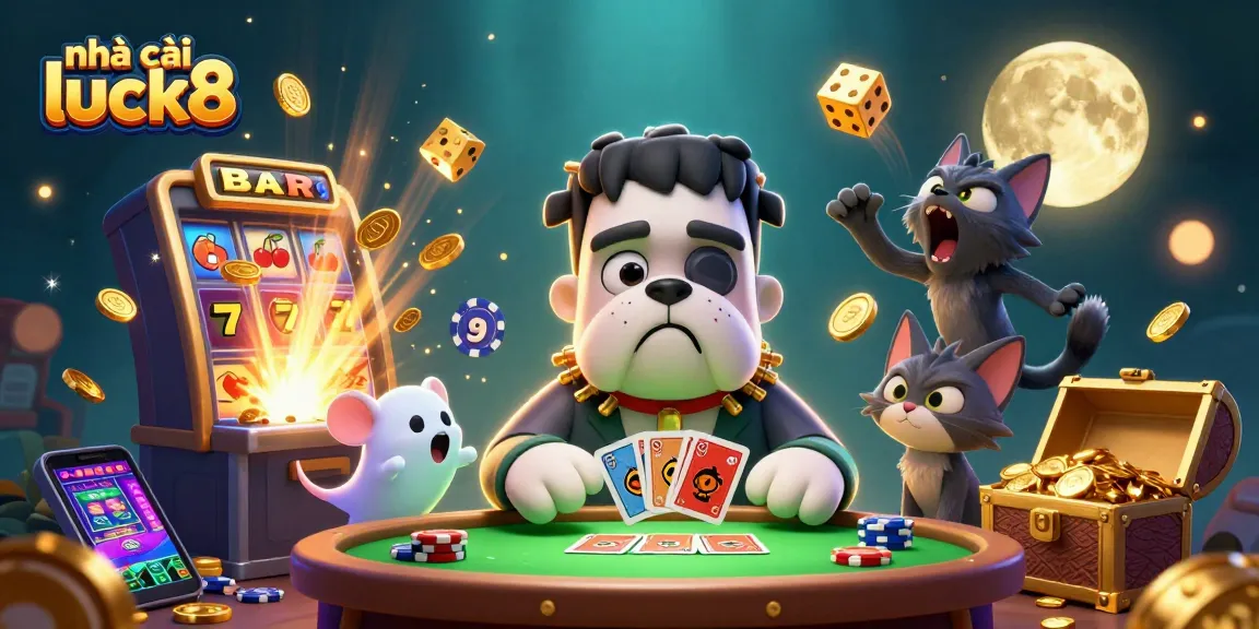 Engage with nhà cái luck8 while enjoying thrilling casino experiences depicted in a magical 3D scene.