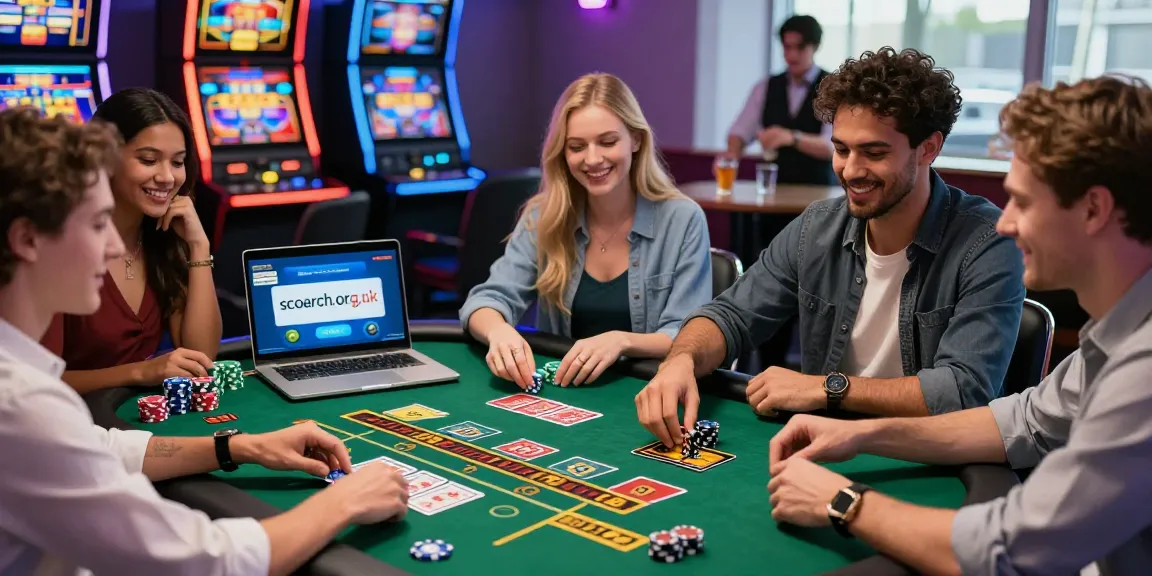 Exciting online credit card casino experience at scoarch.org.uk, showcasing players using Visa and Mastercard.