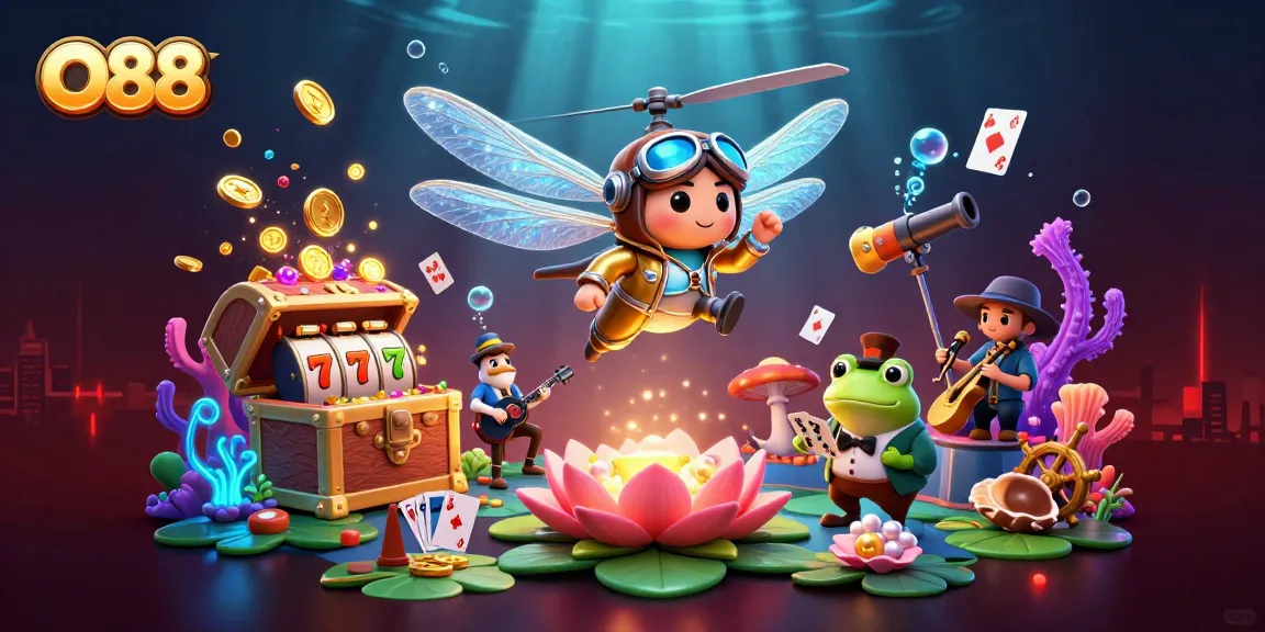 Play and win big at O88 with vibrant casino elements and dynamic gaming action.