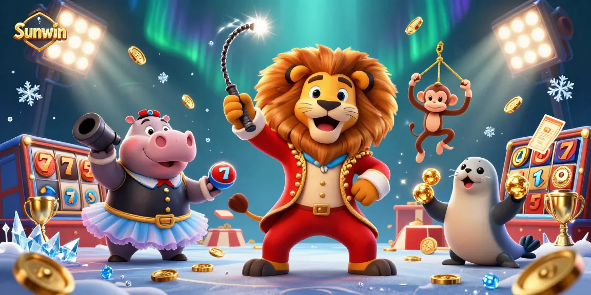 Experience the thrill of winning at Sunwin with vibrant casino characters and gold coin rewards.