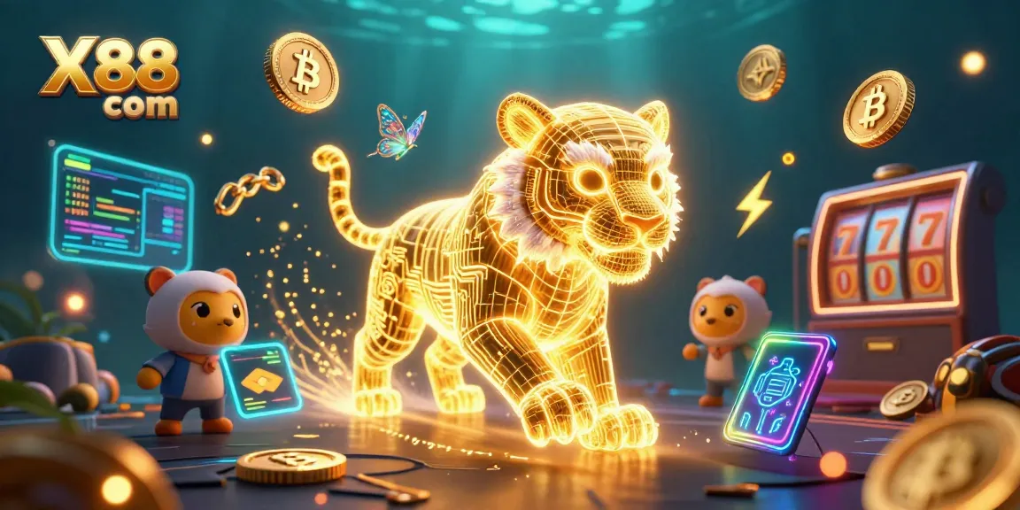 Experience thrilling play at X88 com with dynamic slots and vibrant crypto elements lighting up the digital casino.