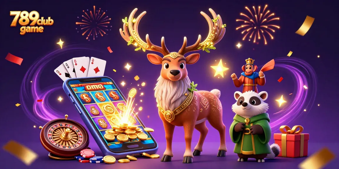Engage with the thrilling 789club game scene featuring druid stag, badger, and dynamic slot elements.