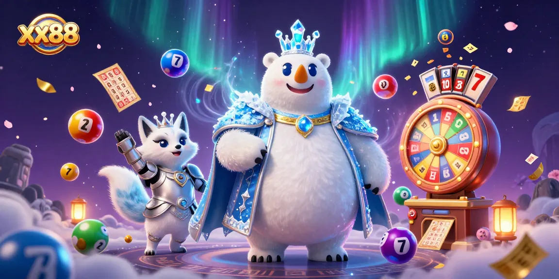 Experience the thrill at xx88 with vibrant lottery visuals and enchanting characters.