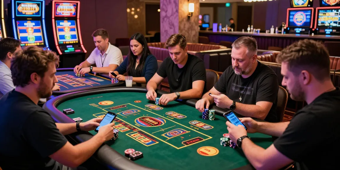 Dynamic gaming scene at credit card casinos showcasing players enjoying games and making deposits at https://crownwoods.org.uk/.