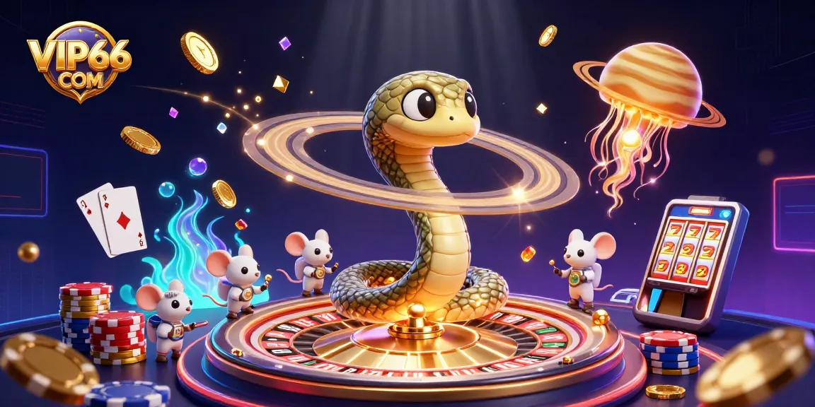Spin the roulette wheel with VIP66 COM for a thrilling 3D casino adventure featuring cosmic characters.