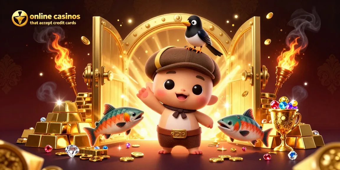 Experience the excitement of online casinos that accept credit cards, featuring vibrant characters and dazzling treasures!