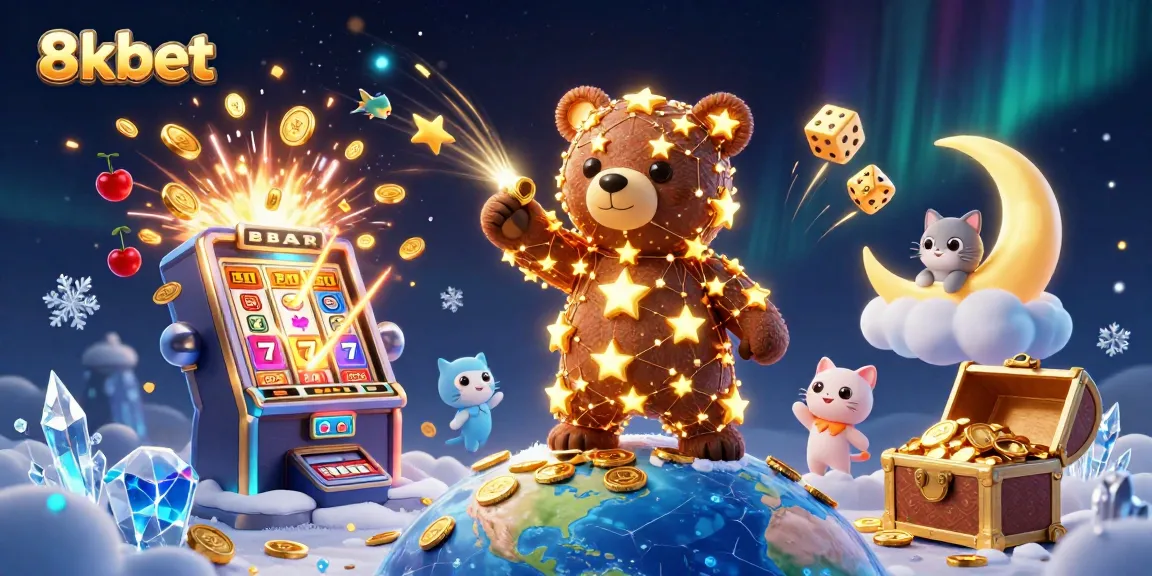 Experience the thrill of 8xbet with a jackpot explosion and fun casino characters!