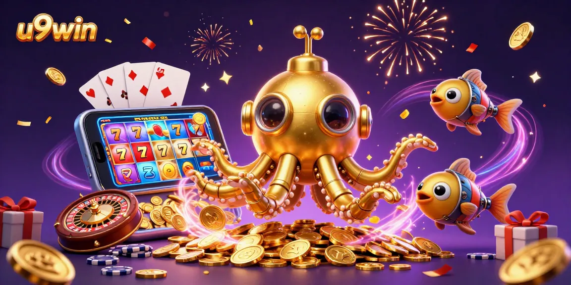 Engage with u9win slots through a magical kraken submarine tea-loving scene with dynamic game elements.