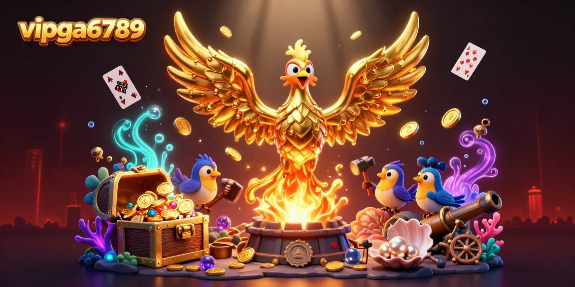 Experience the excitement of vipga6789 with fierce phoenix and sparrow assistants in a dynamic casino scene.