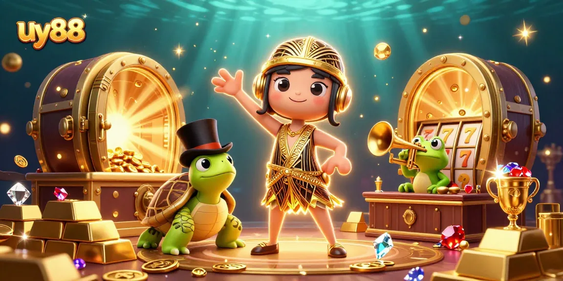 Experience thrilling wins at uy88 with dynamic casino elements and vibrant characters in an engaging setting.