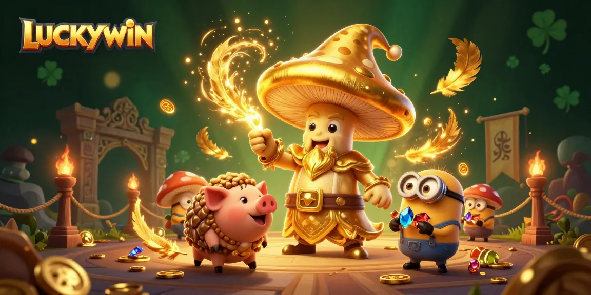 Experience thrilling wins at LUCKYWIN with magical characters and vibrant casino elements.