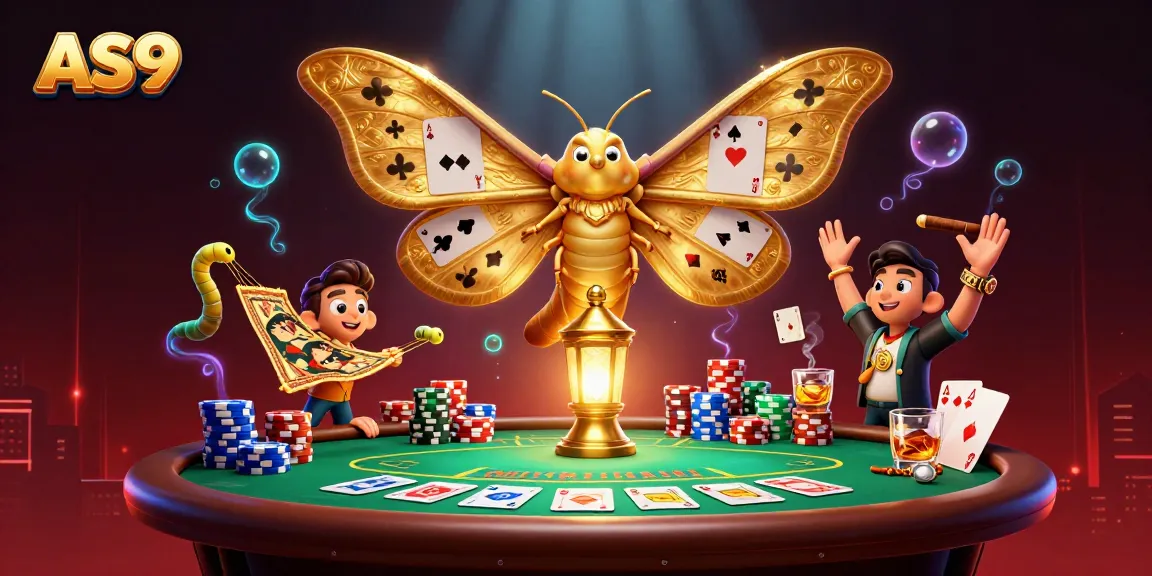 Play exciting casino games with AS9 as characters engage in a vibrant poker scene.