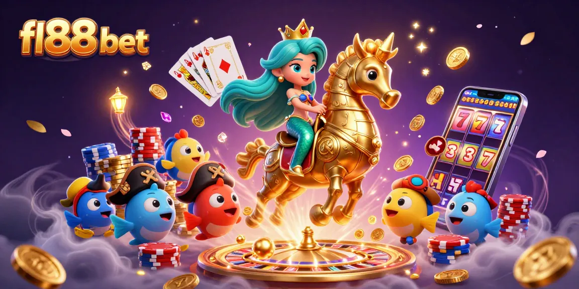 Experience the exciting adventures of fl88 bet with a mermaid princess in a vibrant casino world.